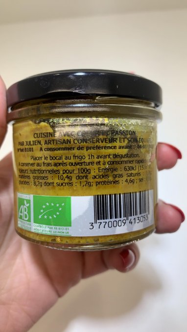 Caviar de lentilles vertes à l'indienne.